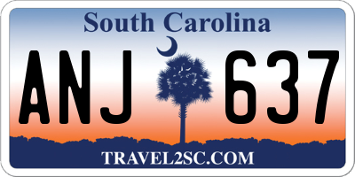 SC license plate ANJ637