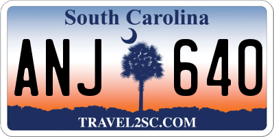 SC license plate ANJ640