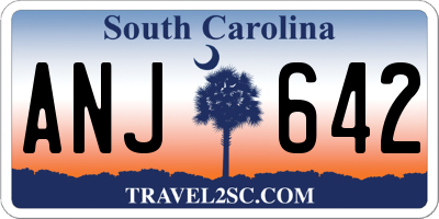 SC license plate ANJ642