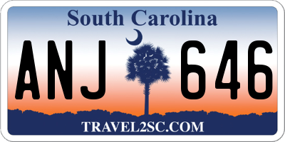 SC license plate ANJ646