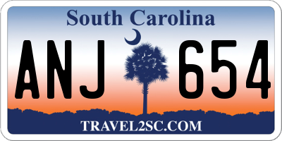 SC license plate ANJ654