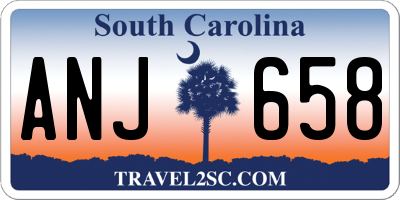 SC license plate ANJ658
