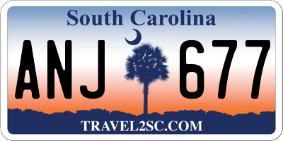 SC license plate ANJ677