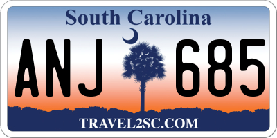 SC license plate ANJ685