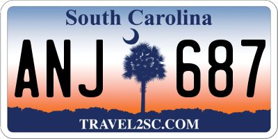 SC license plate ANJ687