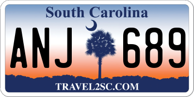 SC license plate ANJ689