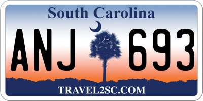 SC license plate ANJ693