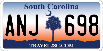 SC license plate ANJ698