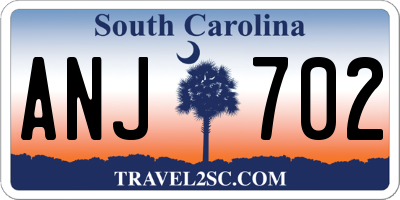 SC license plate ANJ702
