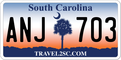 SC license plate ANJ703