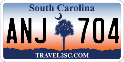 SC license plate ANJ704
