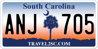 SC license plate ANJ705