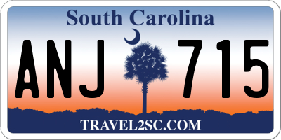 SC license plate ANJ715