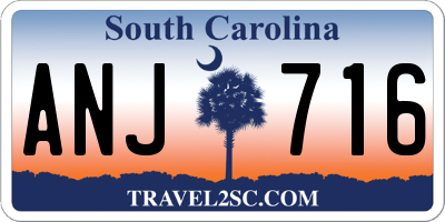 SC license plate ANJ716