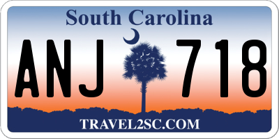 SC license plate ANJ718