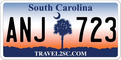 SC license plate ANJ723