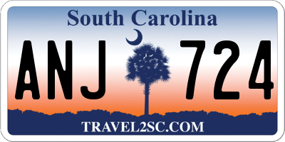 SC license plate ANJ724