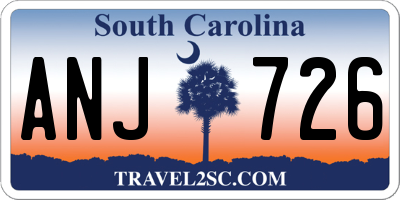 SC license plate ANJ726