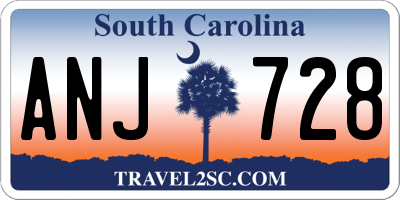 SC license plate ANJ728