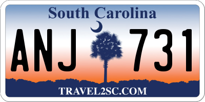 SC license plate ANJ731