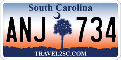 SC license plate ANJ734