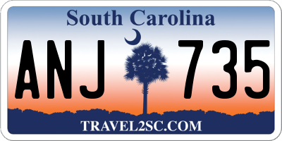 SC license plate ANJ735