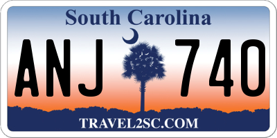 SC license plate ANJ740
