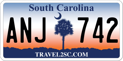 SC license plate ANJ742