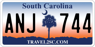 SC license plate ANJ744