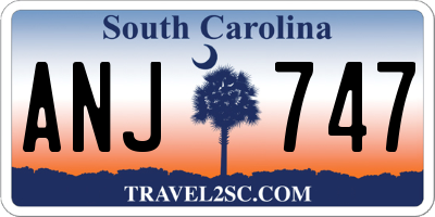 SC license plate ANJ747
