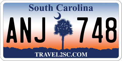 SC license plate ANJ748