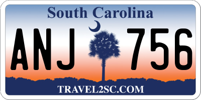 SC license plate ANJ756