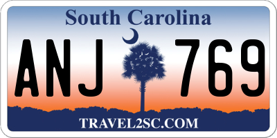 SC license plate ANJ769