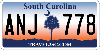 SC license plate ANJ778