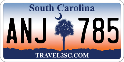 SC license plate ANJ785