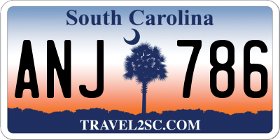 SC license plate ANJ786