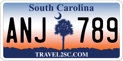 SC license plate ANJ789