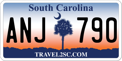 SC license plate ANJ790
