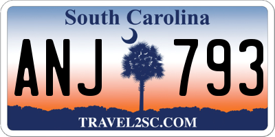 SC license plate ANJ793