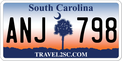 SC license plate ANJ798