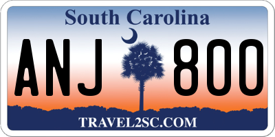 SC license plate ANJ800