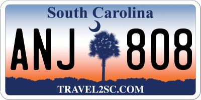 SC license plate ANJ808