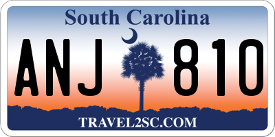 SC license plate ANJ810
