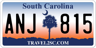 SC license plate ANJ815