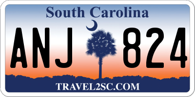 SC license plate ANJ824
