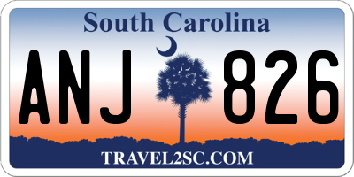 SC license plate ANJ826
