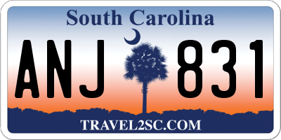 SC license plate ANJ831