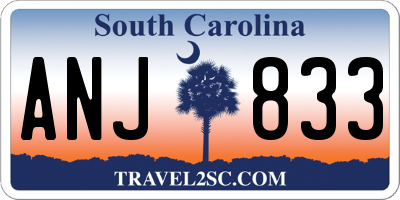 SC license plate ANJ833