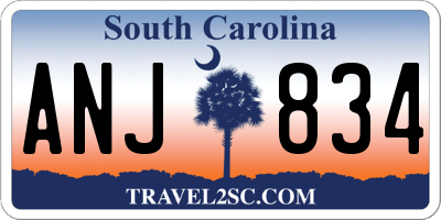 SC license plate ANJ834