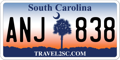 SC license plate ANJ838